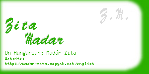 zita madar business card